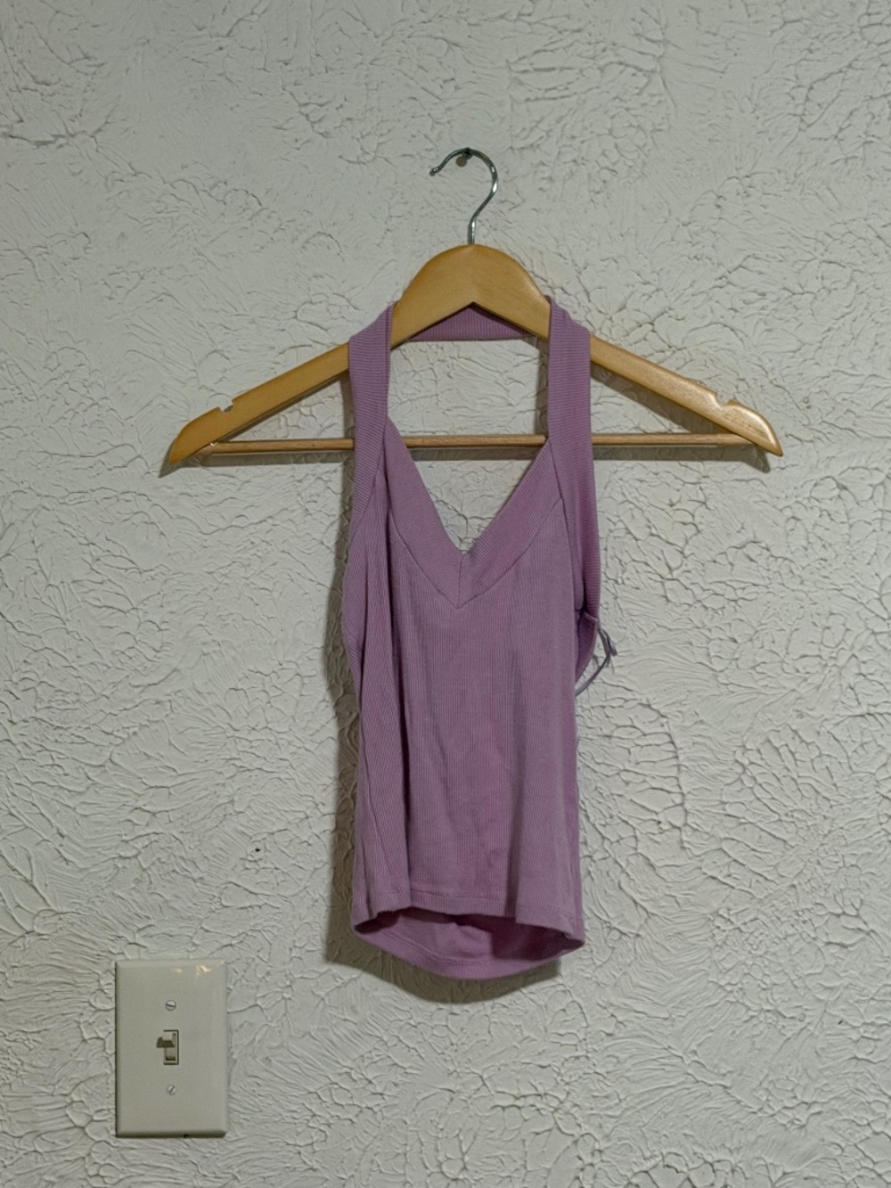 Silence + Noise Women's Purple Ribbed Halter Top Size XS Urban Outfitters